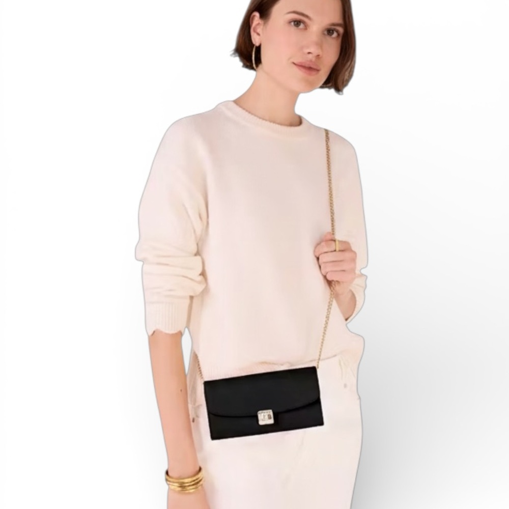 NWT Phoebe Turnlock Mini Crossbody Black/Gold - Picture 2 of 8